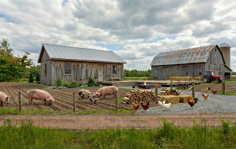 Pozadí - farma